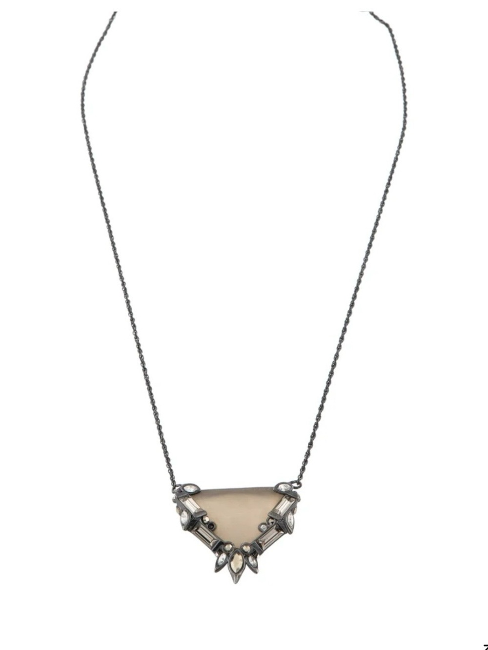 Alexis Bittar Lucite & Crystal Pendant Necklace - Picture 8 of 8